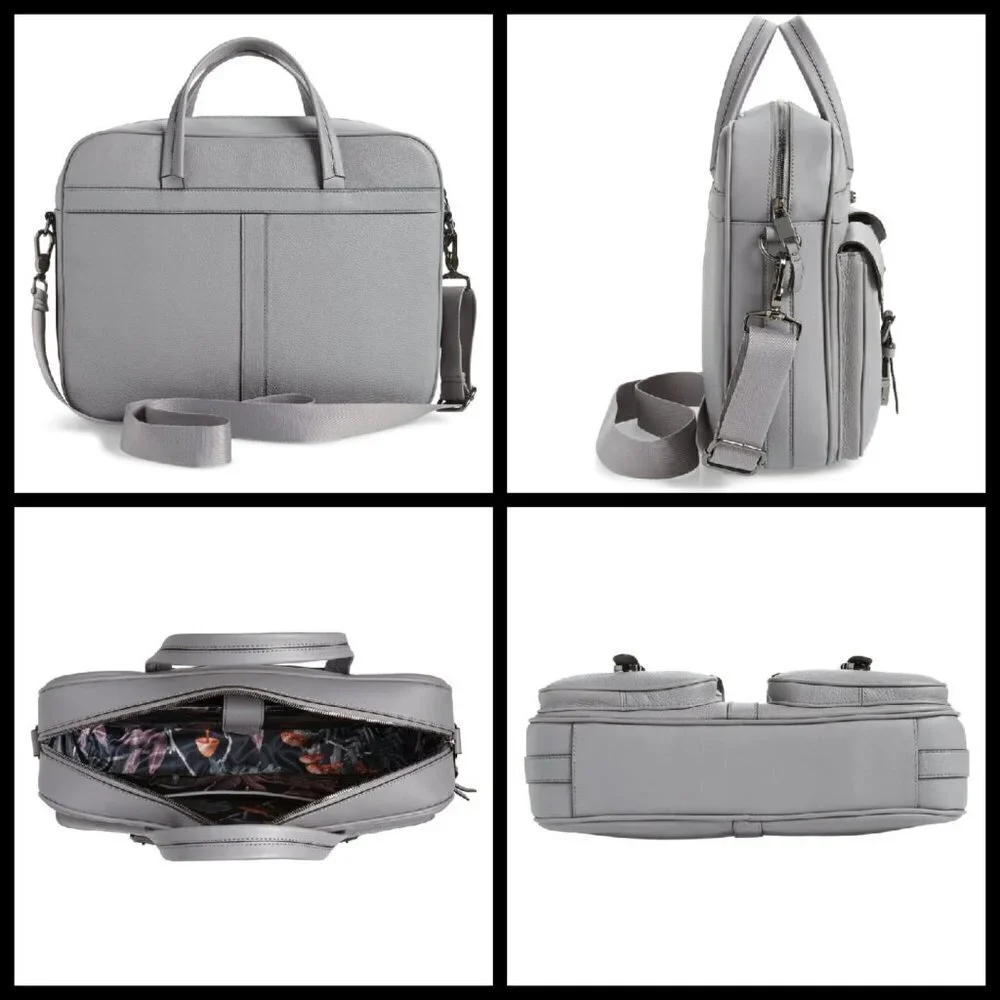 💕TED BAKER LONDON💕 Forsee Leather Briefcase Laptop Bag NWT